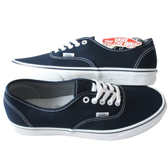 Vans Authentic Women's Dress Blues True White Canvas Skate shoes Size 8 NIB - Picture 2 of 5